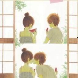 男的和女的吃一个瓜,甜蜜瞬间定格